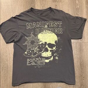 Manifest Higher Skull/Butterfly T-Shirt (Large,Men’s)